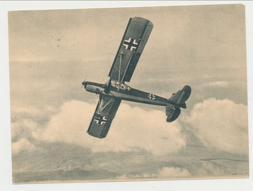 Luftwaffe Flugzeug Fieseler Storch - Original Postkarte 3. Reich