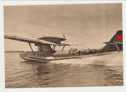 Luftwaffe Wasser Flugzeug Seeflugzeug - Original Postkarte 3. Reich