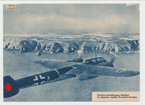 Luftwaffe Flugzeug Luftaufnahme - Original Postkarte 3. Reich