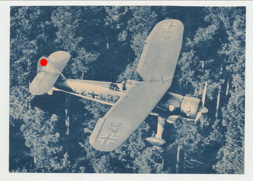 Luftwaffe Flugzeug Henschel HS 126 - Original Postkarte 3. Reich