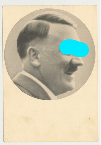 Adolf Hitler Portrait Postkarte Poststempel Wien Österreich von 1938