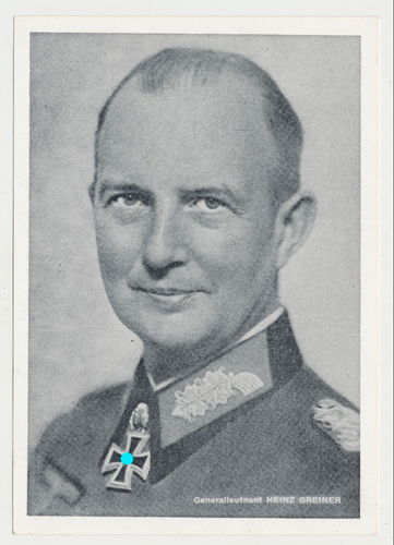 Generalleutnant Heinz Greiner - Original Postkarte 3. Reich