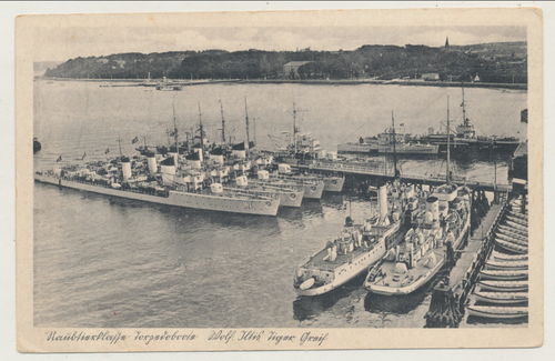 Kriegsmarine Torpedo Boote Raubtierflotte Wolf Iltis Tiger Greif - Original Postkarte WK2