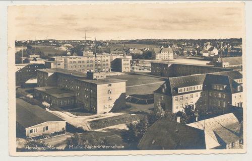 Flensburg Mürwik Marine Nachrichten Schule - Original Postkarte Feldpost 1940
