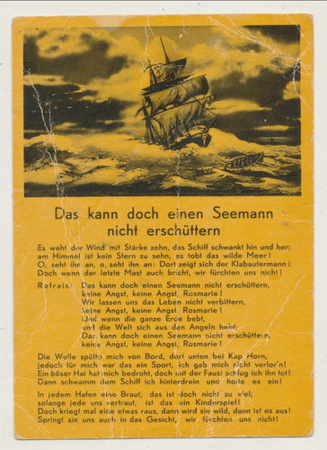 Das kann doch einen Seemann nicht erschüttern - Original Feldpost Karte FP.Nr. 34510 Komet
