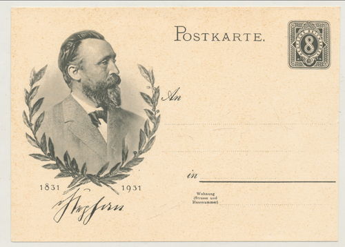 Dr. Heinrich von Stephan 1831 / 1931 - Original Postkarte 3. Reich