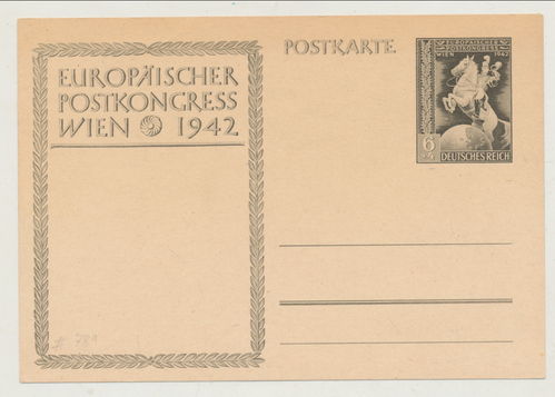 Europäischer Postkongress Wien 1942 - Original Postkarte 3. Reich
