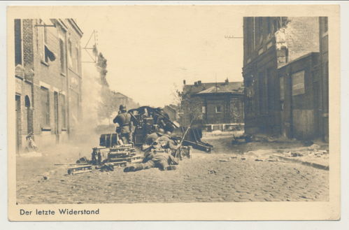 Wehrmacht Pak Panzerabwehr " Der letzte Widerstand " - Original Postkarte WK2