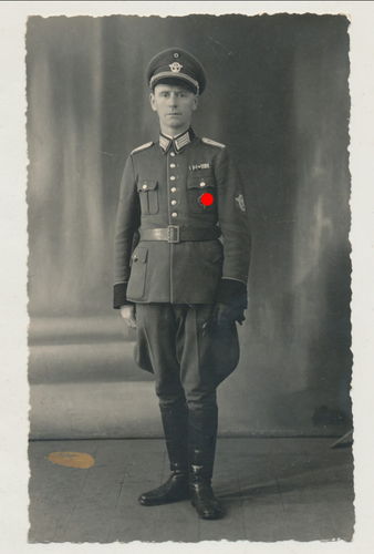 Wehrmacht Polizei Original Portrait Foto OFFIZIER Uniform Feldspange SA Sportabzeichen 3. Reich