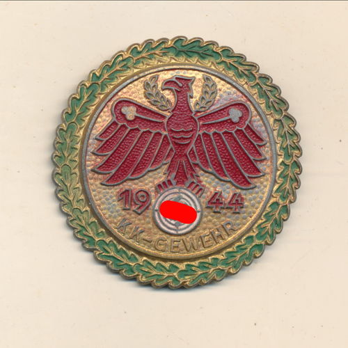 Standschützen - Schiess Abzeichen Tirol 1944 für KK - Gewehr grosses 52mm Abzeichen