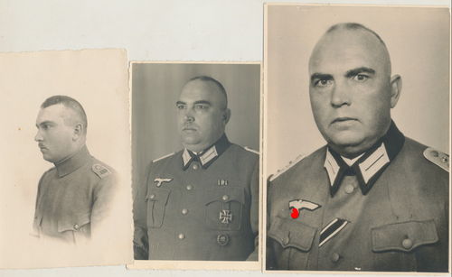 Wehrmacht Offizier mit Orden EK1 VWA Feldspange 3x grosse Original Portrait Foto WK1 / WK2