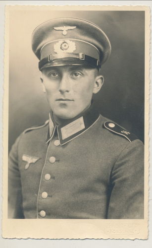 Wehrmacht Soldat Inf Rgt 14 Schulterklappen Original Portrait Foto WK2