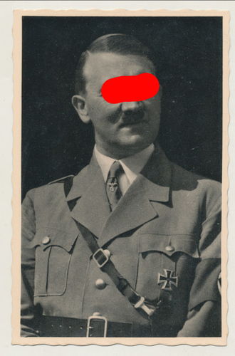 Adolf Hitler Portrait Postkarte - Original Postkarte 3. Reich Poststempel Wien 1938