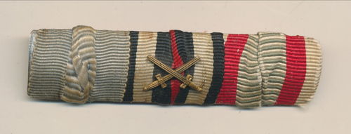 Feldspange Bayern König Ludwig Kreuz / Ungarn Kriegsdenk Medaille / Frontkämpfer Ehrenkreuz 1914/18