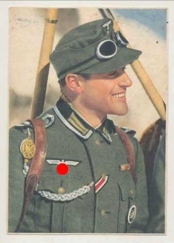 Gebirgsjäger farbige Postkarte Heeresbergführer Wehrmacht WK2