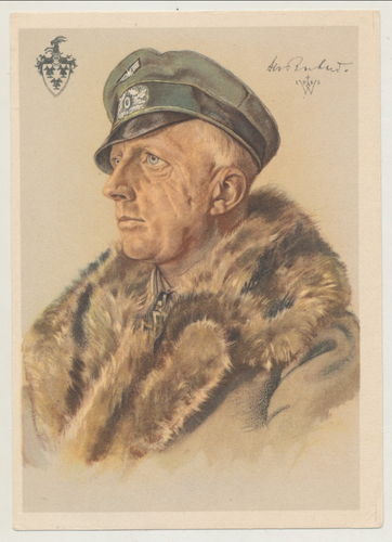 Major Hans von Rochow Ritterkreuz - Originale Willrich Postkarte WK2