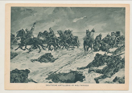 Deutsche Artillerie im Weltkriege - Original Postkarte 3. Reich