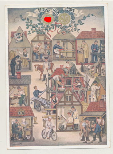 Reichshandwerkertag 1936 Arbeit und Ehre - Original Postkarte 3. Reich