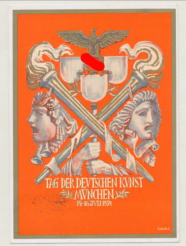 Tag der deutschen Kunst München 1939 - Original Fest - Postkarte 3. Reich