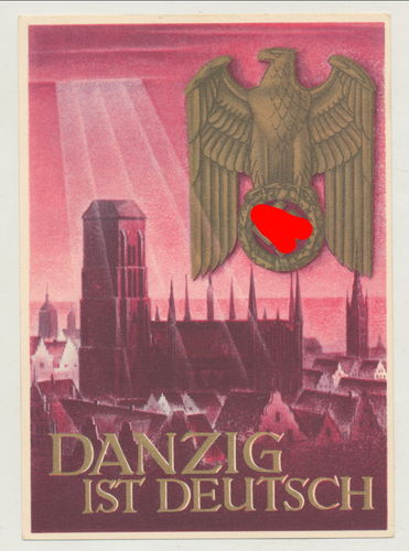 Danzig ist Deutsch - Original WHW Kriegs Postkarte 3. Reich