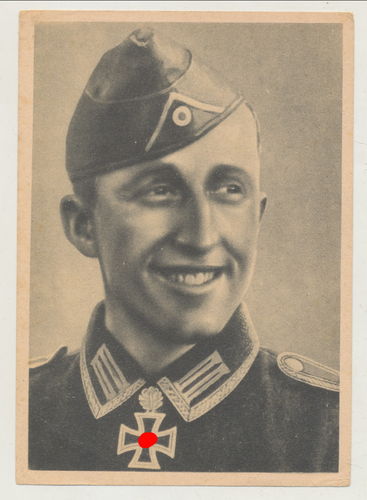 Unteroffizier Rietscher RITTERKREUZ - Original Postkarte WK2