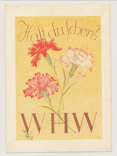 WHW Winterhilfswerk Postkarte 1938
