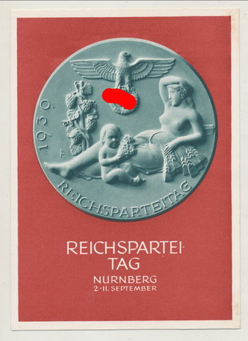 NSDAP Reichsparteitag Nürnberg 1939 - Original Postkarte 3. Reich