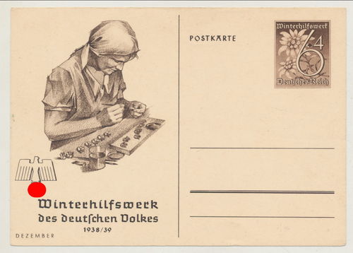 WHW Winterhilfswerk des deutschen Volkes 1938/39 - Original Postkarte 3. Reich