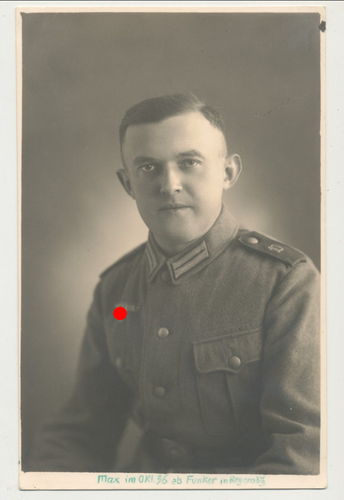 Inf Rgt 10 Wehrmacht Soldat Schuklterklappen - Original Portrait Foto WK2