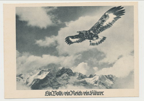 Ein Volk - ein Reich - ein .... - Original Postkarte 3. Reich