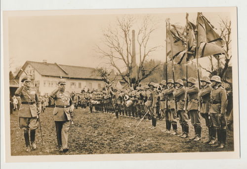 Ludendorff mit General zum 70. Geburtstag des Feldherrn Original Postkarte 3. Reich