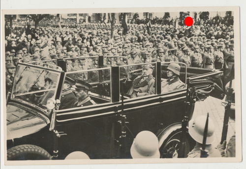 Staatsakt in Potsdam Reichspräsident von Hindenburg & Oberst von Hindenburg - Postkarte 3. Reich