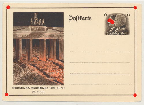 Deutschland Deutschland ... 1933 - Original Postkarte 3. Reich