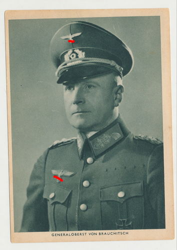 Generaloberst von Brauchitsch - Original Postkarte 3. Reich