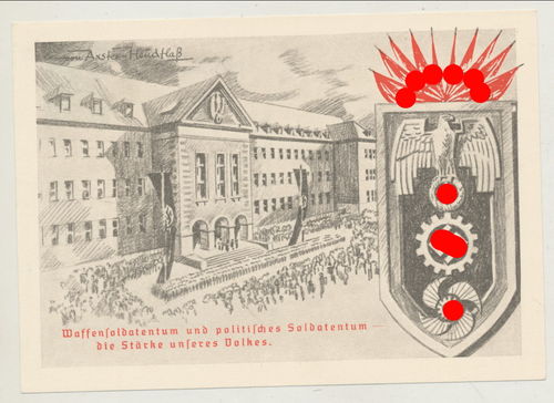Waffensoldatentum .. die Stärke unseres Volkes - Original Postkarte Poststempel Berlin 1941