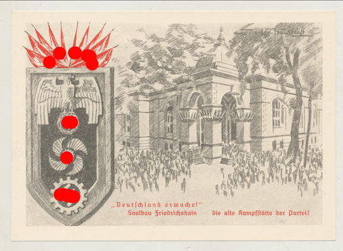 Deutschland Erwache - Original Postkarte Poststempel Berlin 1941