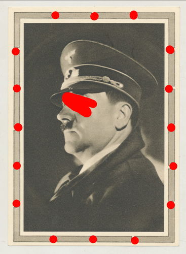 Adolf Hitler Portrait - Original Postkarte 3. Reich von 1937 Poststempel München