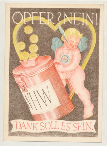 WHW München Opfer Karte Gaustrassensammlung im Traditionsgau - Postkarte von 1938/39