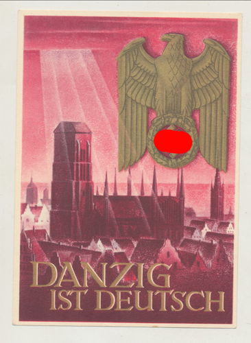 Danzig ist Deutsch - Original WHW Kriegs Postkarte 3. Reich