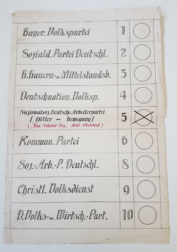 Grosses Wahlplakat der NSDAP Bayern 3. Reich