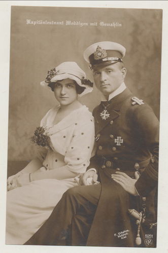 Kapitänleutnant Weddingen Pour le merite - WK1 Postkarte