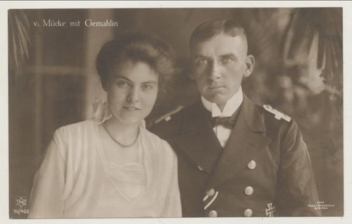 Kapitänleutnant von Mücke Pour le merite - WK1 Postkarte