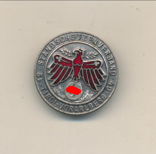 Standschützen - Schiess Abzeichen Standschützenverband Tirol Vorarlberg 1940 - kleine 23mm Version
