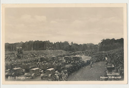 Wehrmacht Truppen Aufmarsch Parade - Original Postkarte WK2