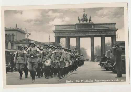 Preussische Regierungs Wache Berlin Brandenburger Tor - Original Postkarte WK2