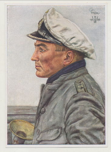 U-Boot Kriegsmarine Kapitänleutnant Günther Prien Original Willrich Postkarte WK2
