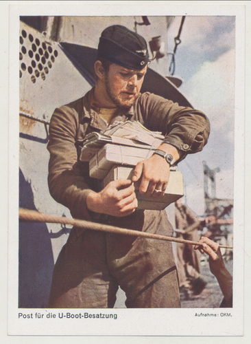Post für die U - Boot Besatzung - Original Postkarte WK2