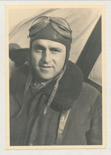 Deutsche Luftwaffe Flieger Pilot Fliegerkombi - Original Portrait Foto WK2