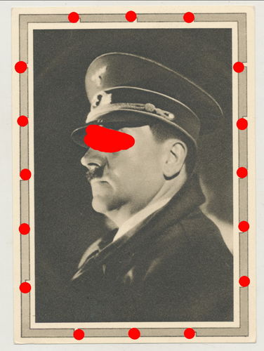 Adolf Hitler Portrait - Original Postkarte 3. Reich Poststempel München