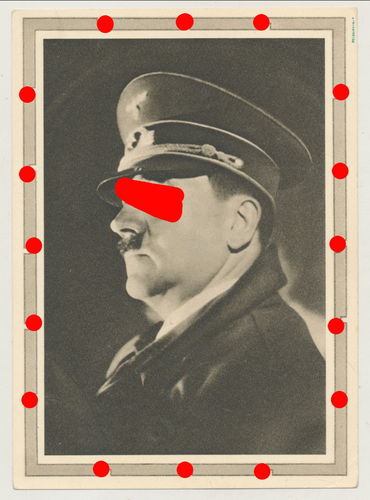 Adolf Hitler Portrait - Original Postkarte 3. Reich von 1939 Poststempel München